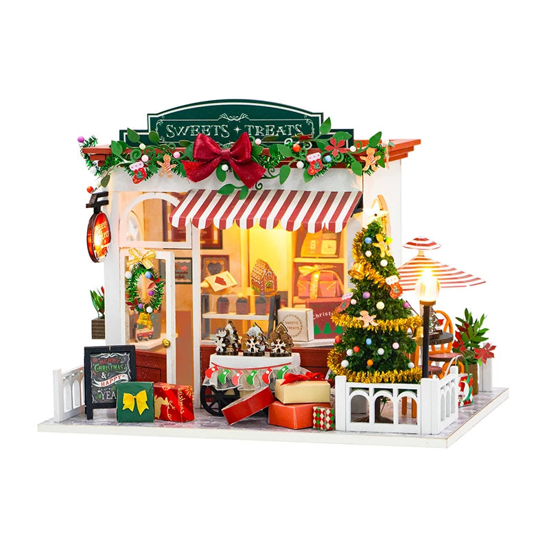 Casita Miniatura Navideña "Sweets Treats" – Kit DIY con Luces LED PC2319