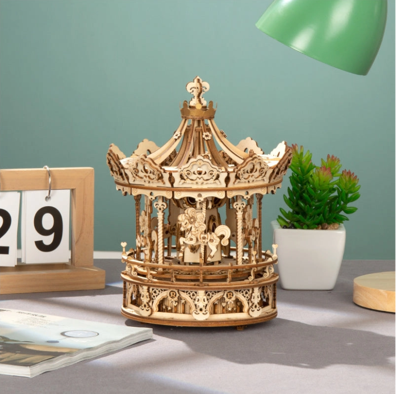 Caja Musical 3D Romantic Carousel (AMK62)