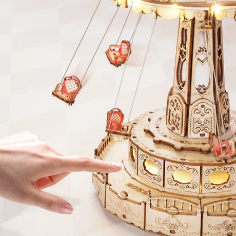Swing Ride - Carrusel Armable - Rompecabezas 3D de Madera - ROKR