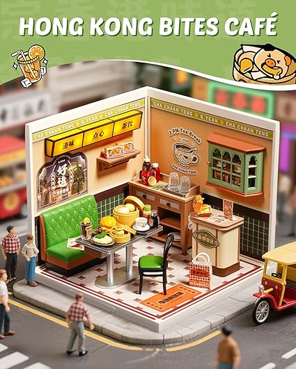 ROLIFE Super Creator: Hong Kong Bites Café (DW021) - Maqueta Modular DIY con Luces LED