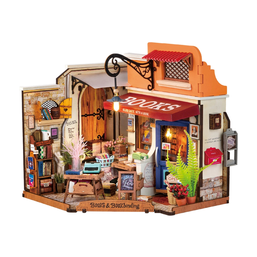 Miniatura DIY Corner Bookstore (DG164)