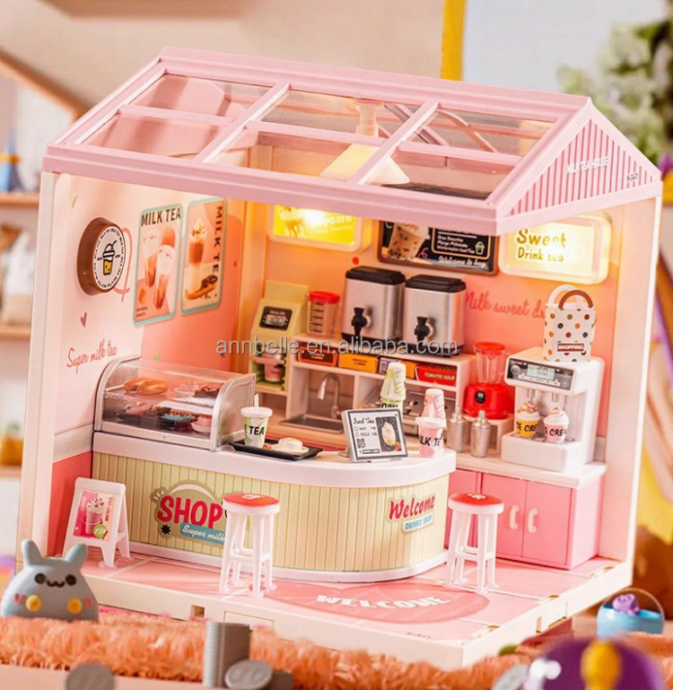 Mini Big City - Casa de Té Rosada DIY - Rompecabezas 3D (0411)