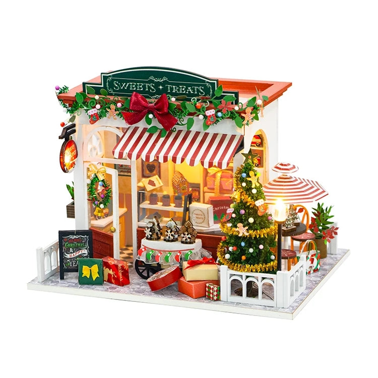 Casita Miniatura Navideña "Sweets Treats" – Kit DIY con Luces LED PC2319