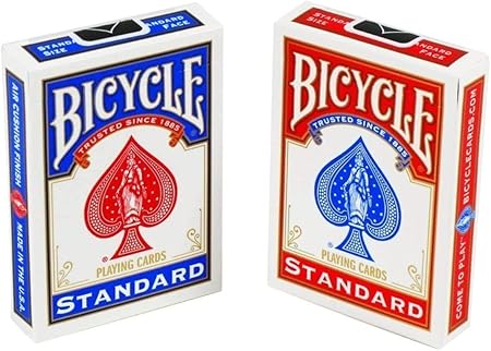 BICYCLE STANDARD FACE - Pack de 2 Barajas (Rojo y Azul)