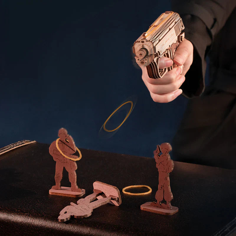 Pistola de Madera "Mini Gun" - Puzzle 3D para Armar (ROKR)