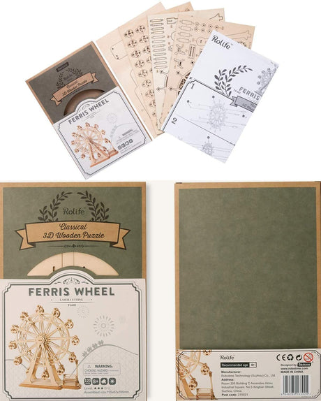 Ferris Wheel - Rompecabezas 3D - Maqueta de Madera Rolife