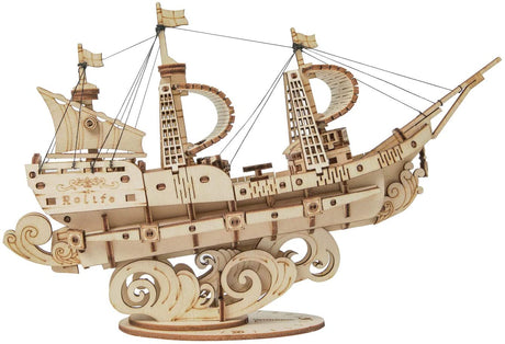 Sailing Ship - Barco de navegacion - Rompecabezas 3D - Maqueta de Madera Rolife
