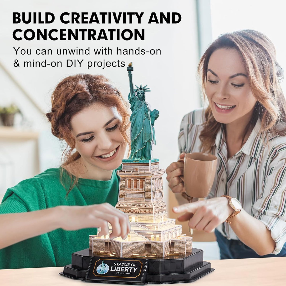 Estatua de la Libertad LED Rompecabezas 3D