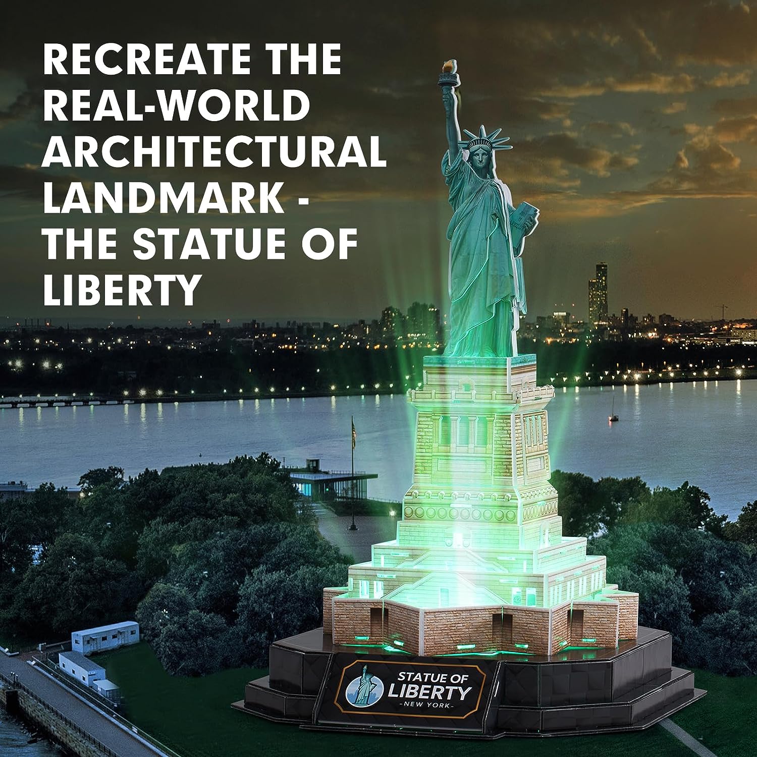 Estatua de la Libertad LED Rompecabezas 3D