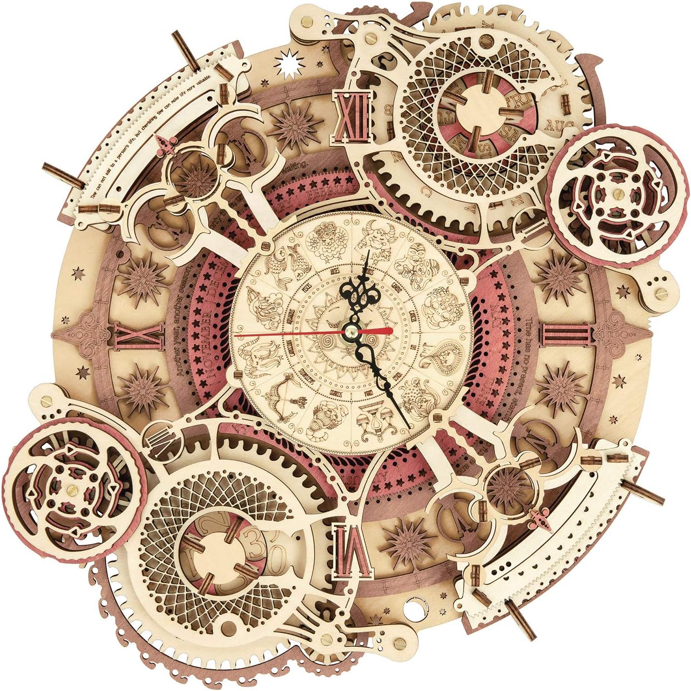 Reloj Mural Zodiacal de Madera Rompecabezas