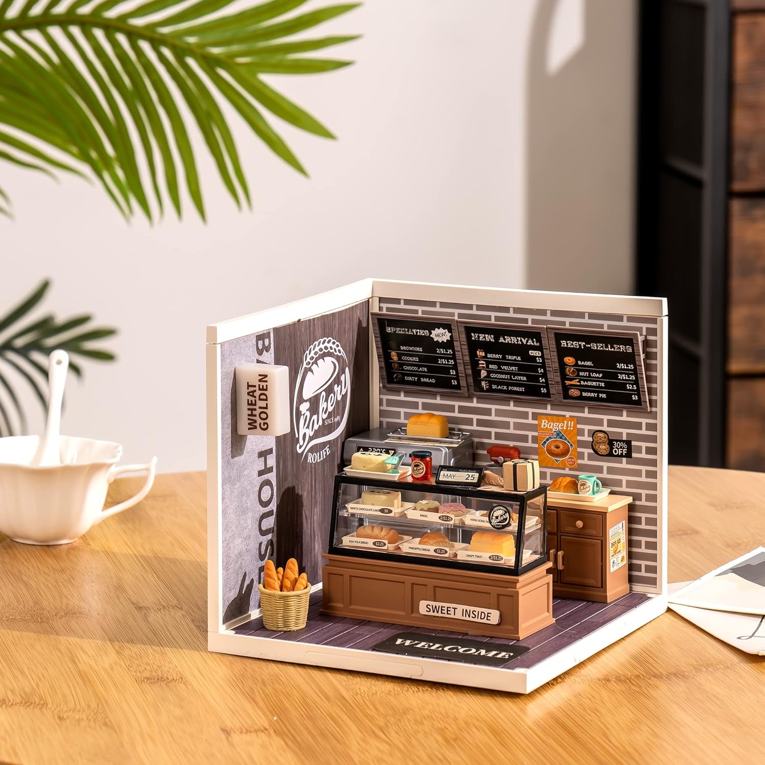 Casa en Miniatura para Armar - Super Creator Panaderia Golden Wheat Bakery DW005