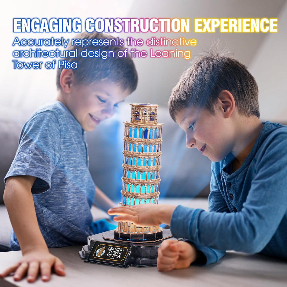 Torre de Pisa LED Rompecabezas 3D