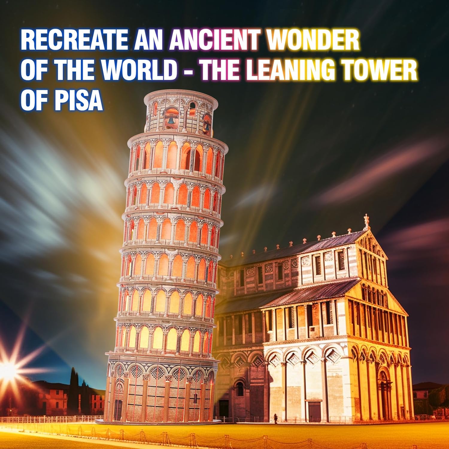 Torre de Pisa LED Rompecabezas 3D