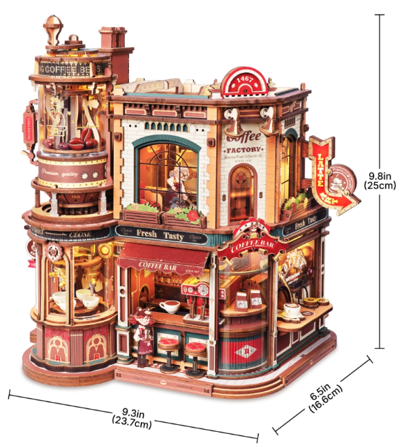 Caja Musical 3D Dream Coffee Factory (EAB02)
