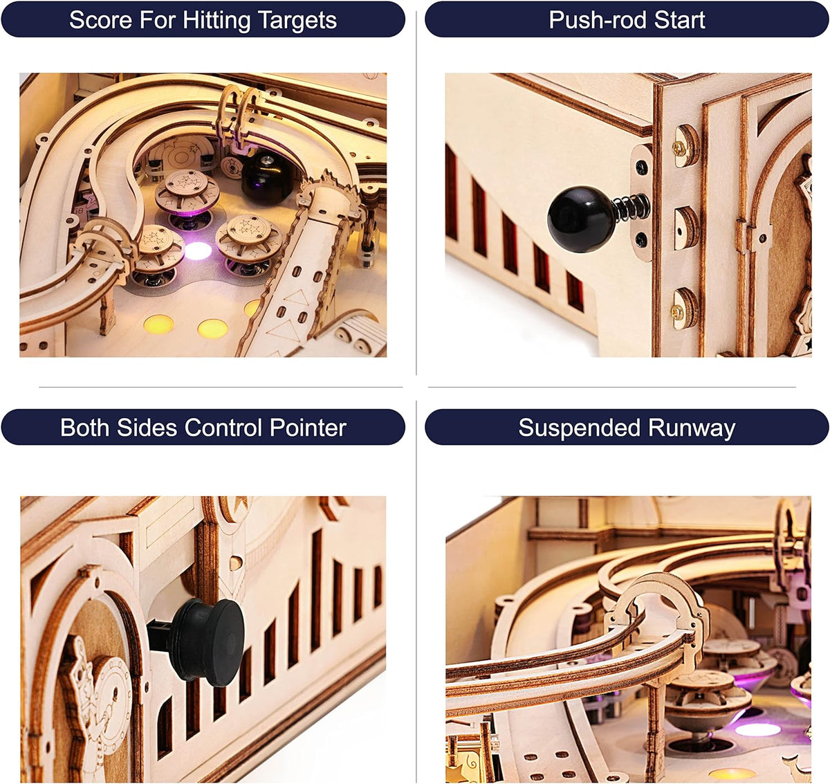ROKR Pinball Flipper Maquetas para Construir Adultos-Puzzle 3D