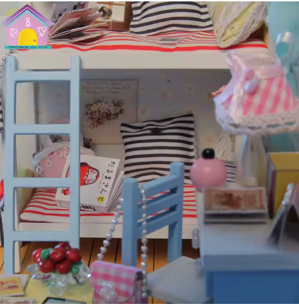 Casita Miniatura "Youth Ever" – Kit DIY con Luces LED y Vitrina Protectora D014