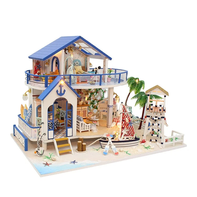 Casa Miniatura DIY “La Leyenda del Mar Azul” – Diorama de Fantasía Marina con Luces LED - 13844