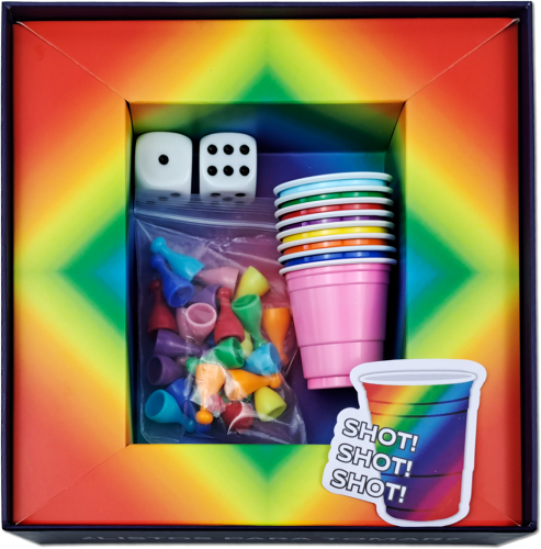 LUD8 - Ludo con Shots, Juego de Mesa para Fiestas (+18)