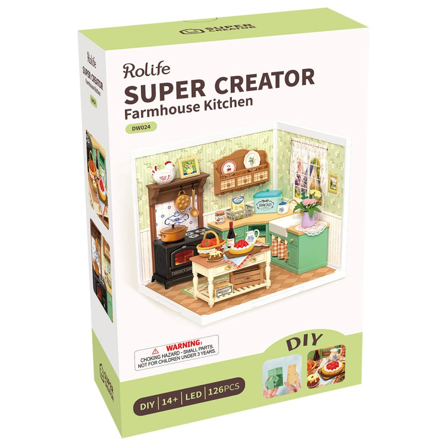 ROLIFE Super Creator: Farmhouse Kitchen (DW024) - Maqueta Modular DIY Rústica