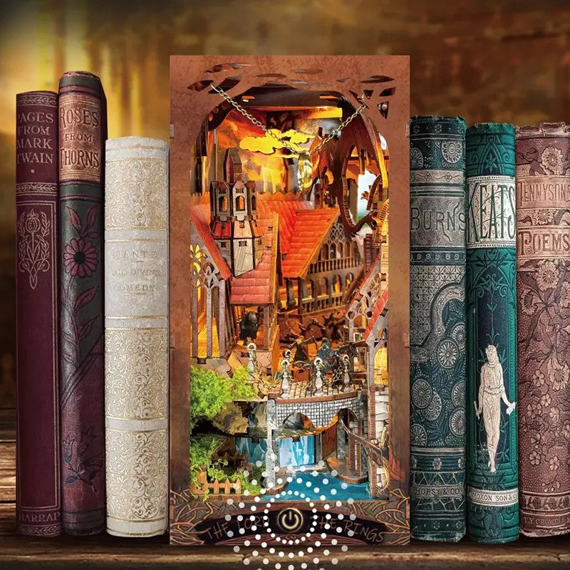 Book Nook Valle Mágico de Anillos - Magic Valley Rings Diorama 3D con Luz LED (Hamaileon SQ05)