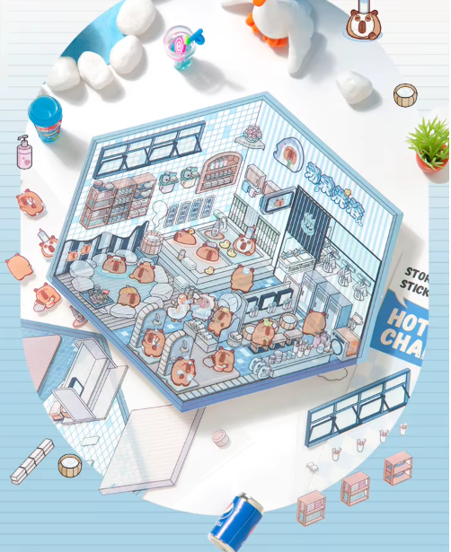 Stickers Coreano Miniatura 3d Simno Diy Coleccionable