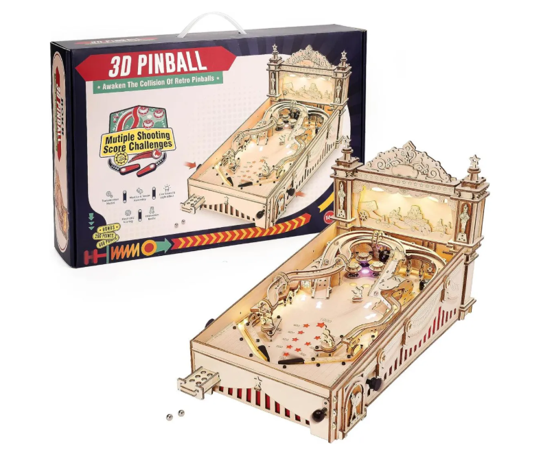 ROKR Pinball Flipper Maquetas para Construir Adultos-Puzzle 3D