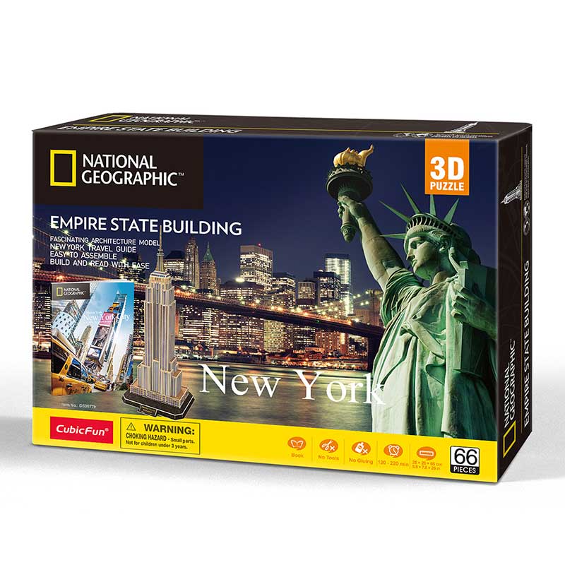 Natgeo Empire State New York Edificio Rompecabezas 3D Cubicfun