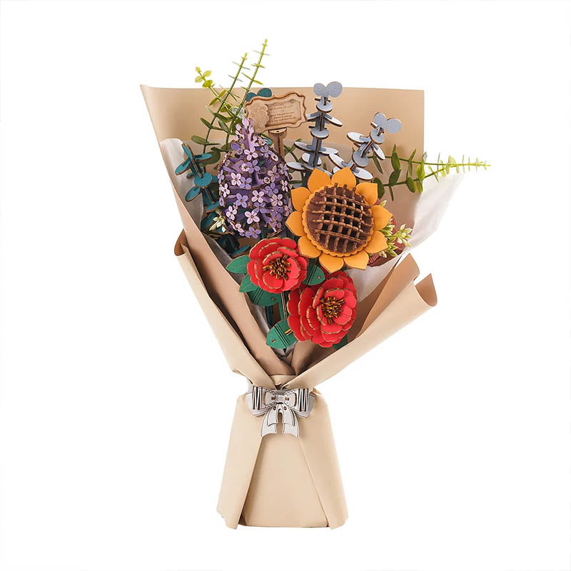 Ramo completo de Flores de madera - Robotime