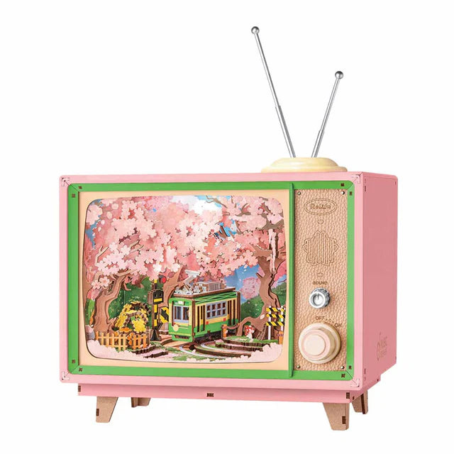 Music Box TV Retro Sakura Dreamy Tour - Caja Musical DIY (Rolife AMT02