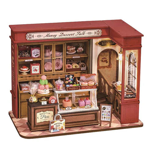 Miniatura DIY "Honey Dessert Talk" - Pastelería Retro para Armar (Rolife)