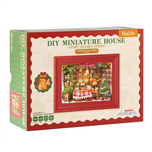 ROLIFE Cuadro Miniatura DIY: Christmas Eve Party (DP005) - La Magia de la Nochebuena