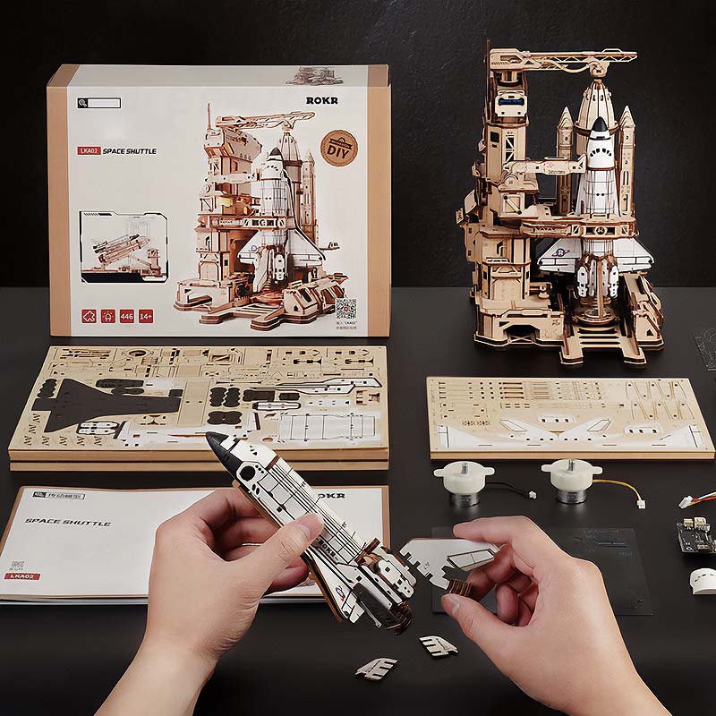 Puzzle 3D Transbordador Espacial Space Shuttle - Modelo Mecánico (Rokr)