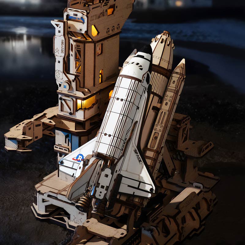 Puzzle 3D Transbordador Espacial Space Shuttle - Modelo Mecánico (Rokr)