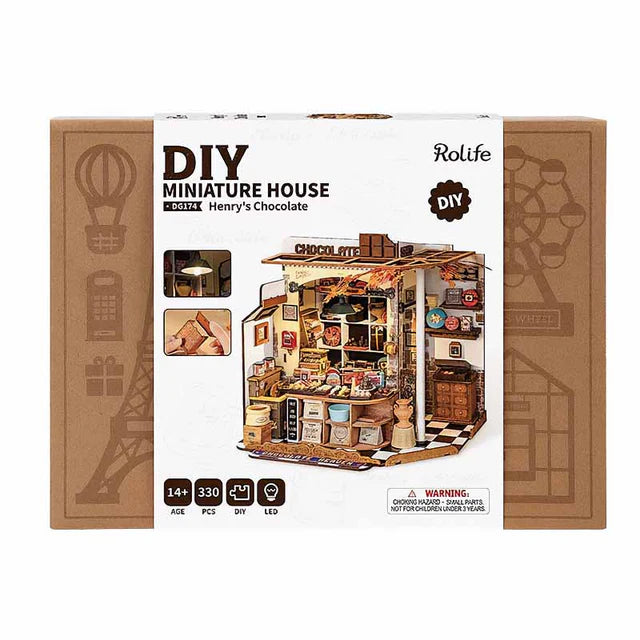 Miniatura Chocolatería Vintage - Henry's Chocolate Shop DIY (Rolife)