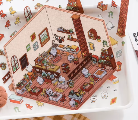 Stickers Coreano Miniatura 3d Simno Diy Coleccionable