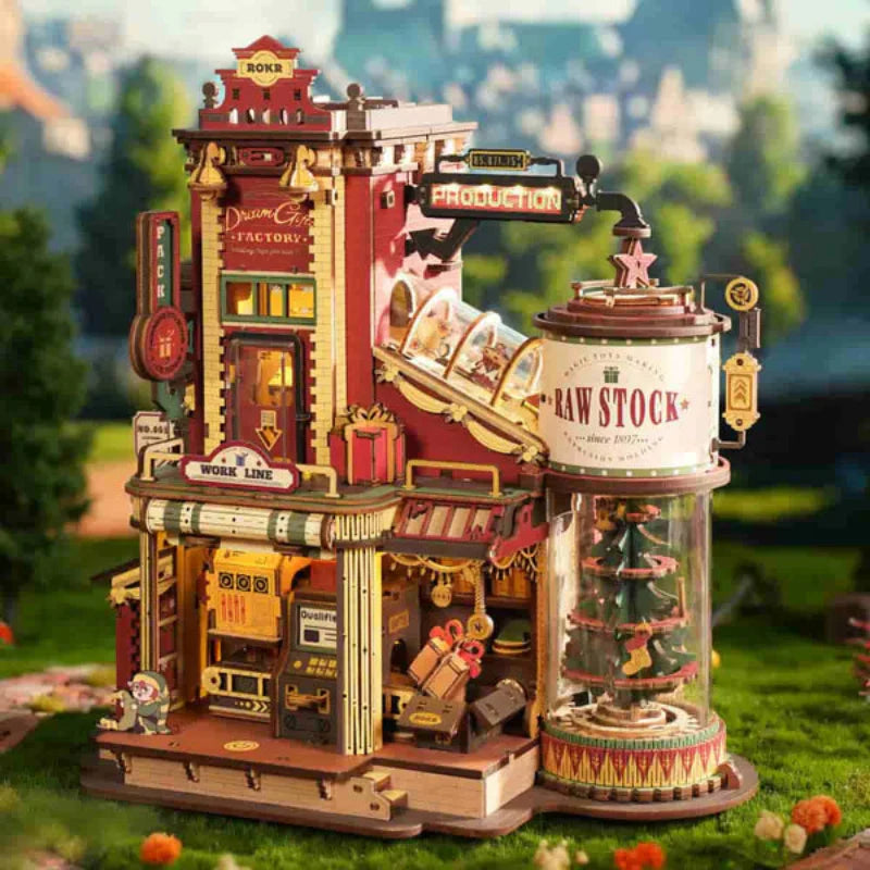 Puzzle 3D Fábrica de Regalos Navideños - Maqueta Musical Mecánica (Robotime ROKR)