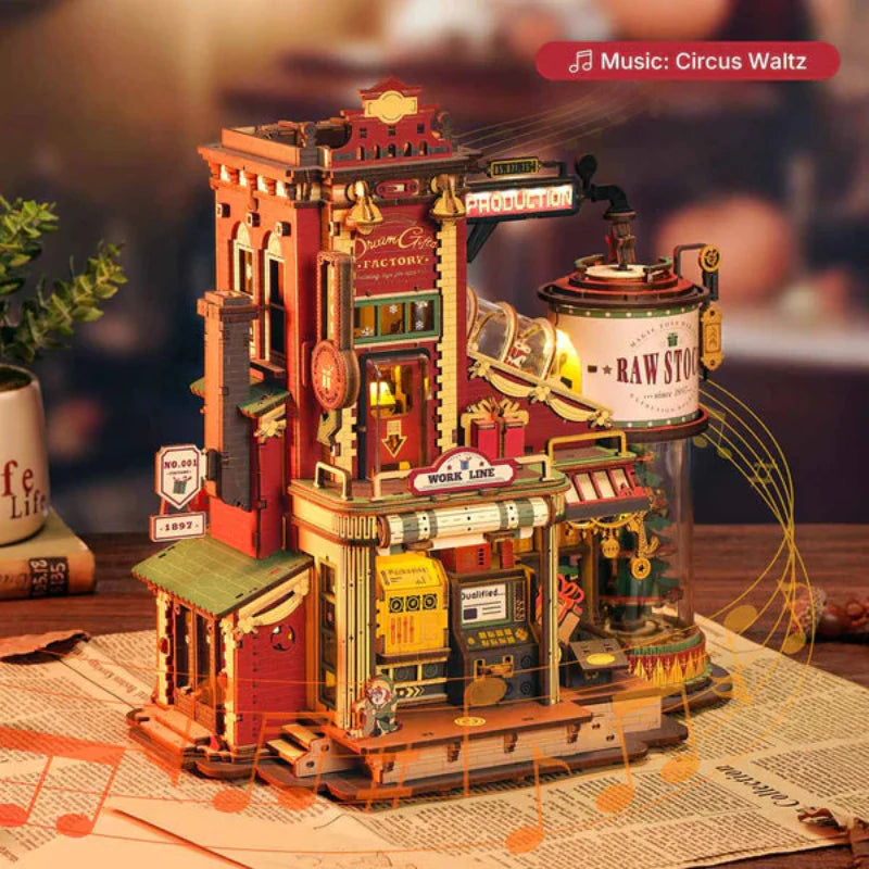 Puzzle 3D Fábrica de Regalos Navideños - Maqueta Musical Mecánica (Robotime ROKR)