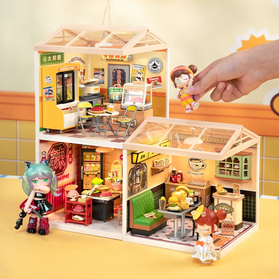 ROLIFE Super Creator: Night Out Food Stall (DW022) - Maqueta Modular DIY con Luces LED