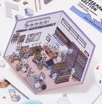 Stickers Coreano Miniatura 3d Simno Diy Coleccionable