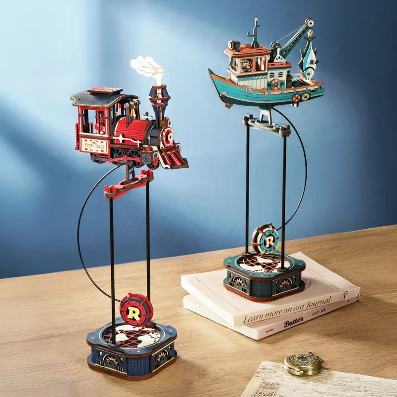 Barco pesquero Lucky Trawler ROKR MCD08, maqueta de madera para armar - vista 7