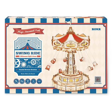 Swing Ride - Carrusel Armable - Rompecabezas 3D de Madera - ROKR