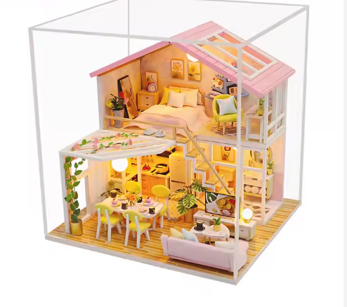 Tiempo Feliz - Casa de muñecas en miniatura Armable - M2001z