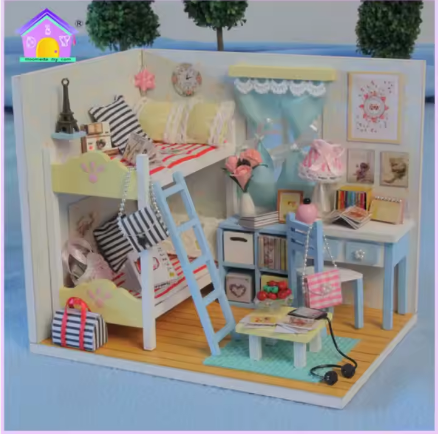 Casa de muñecas D014 Youth Ever hecho a mano 3D DIY