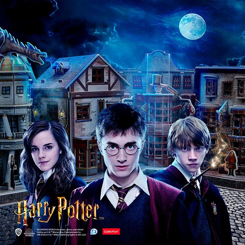 Harry Potter Diagon Alley Rompecabezas 3D Cubicfun Puzzle 3D