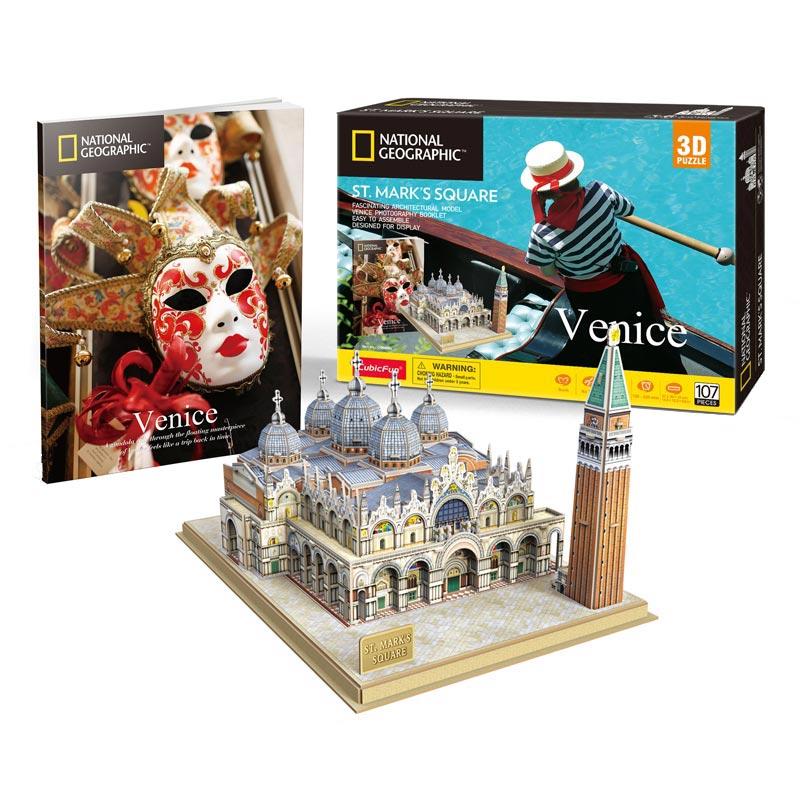 Natgeo Plaza de San Marcos Venecia Rompecabezas 3D Cubicfun