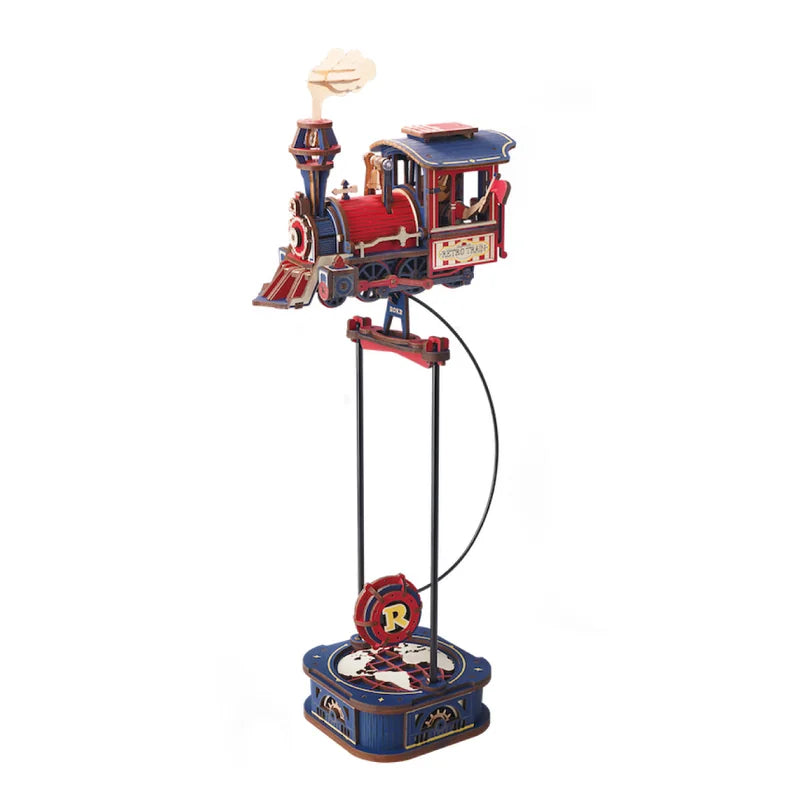 Locomotora Power Express ROKR MCD07, maqueta de madera para armar - armado