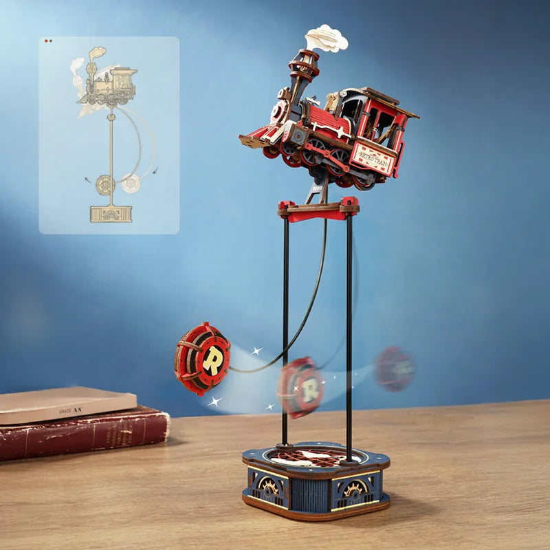 Locomotora Power Express ROKR MCD07, maqueta de madera para armar - vista 6