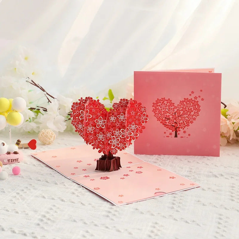 Tarjeta 3D Pop Up San Valentin - Corazon