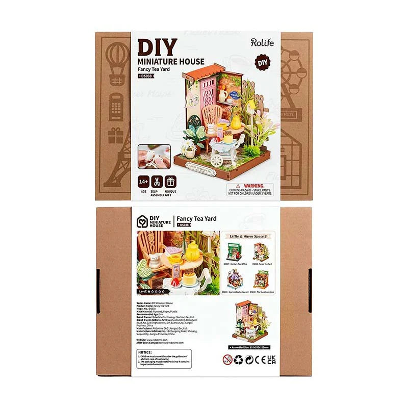 Miniatura DIY "Fancy Tea Yard" - Jardín de Té para Armar (Rolife)