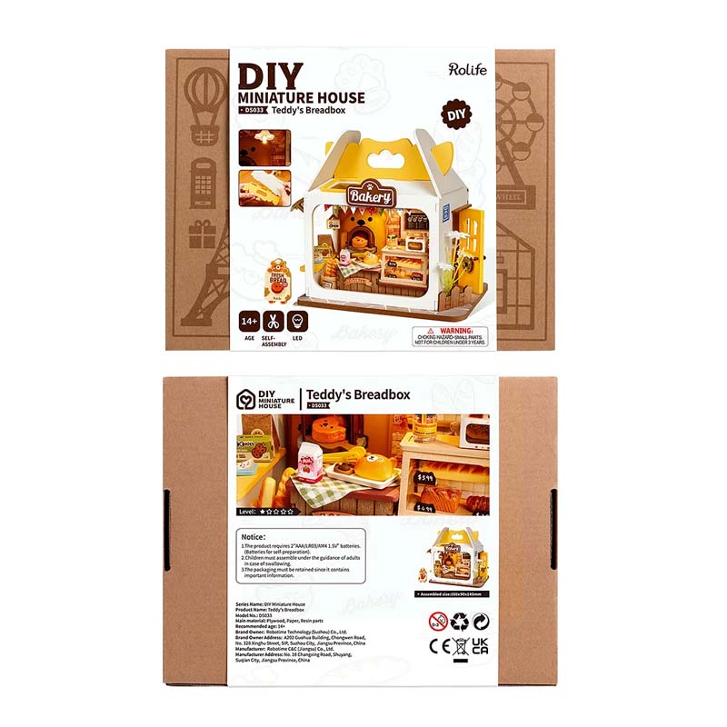 Caja de Panaderia Teddys- Maqueta miniatura
